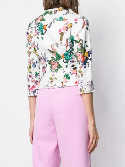 Shop Liu •jo Liu Jo Kate Floral Print Jacket - White
