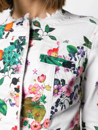 Shop Liu •jo Liu Jo Kate Floral Print Jacket - White