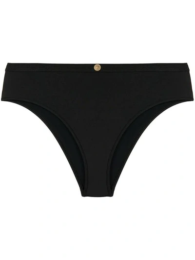 Shop Versace Medusa Logo Bikini Bottoms In Black