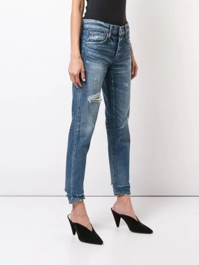 Shop Moussy Vintage Ripped Boyfriend Jeans - Blue