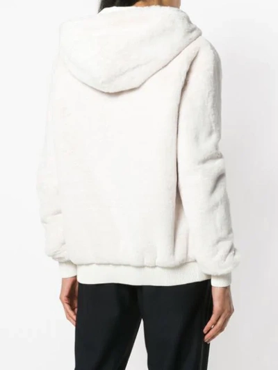 Shop Tom Ford Hooded Zipped Jacket - White