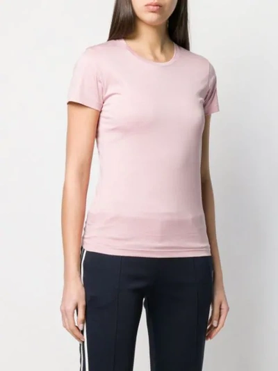 Shop Moncler Round Neck T-shirt In Pink