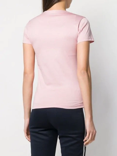 Shop Moncler Round Neck T-shirt In Pink