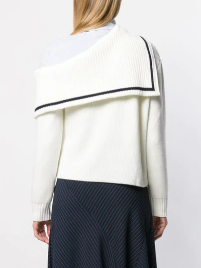 Shop Monse Off-the-shoulder Sailor Jumper In White