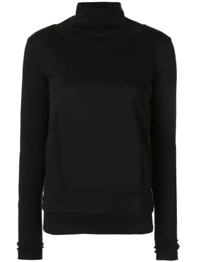 Shop Alo Yoga Funnel Neck Sports Sweatshirt In Black