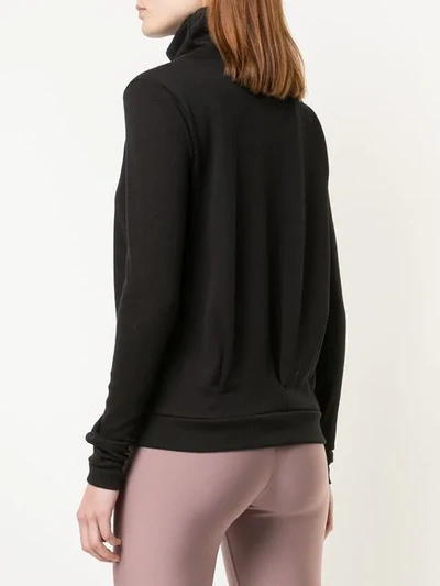 Shop Alo Yoga Funnel Neck Sports Sweatshirt In Black