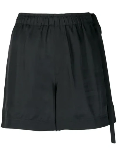 Shop Helmut Lang Short Side Tie Shorts In 001 Black