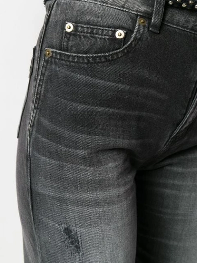 Shop Saint Laurent Distressed Boyfriend Jeans In Black