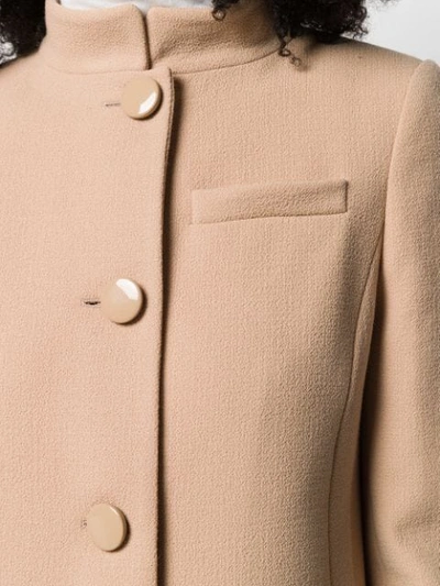 Shop Givenchy Classic Button-up Coat In Neutrals