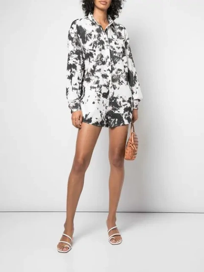 Shop Cynthia Rowley Hendrix Tie Dye Romper In White