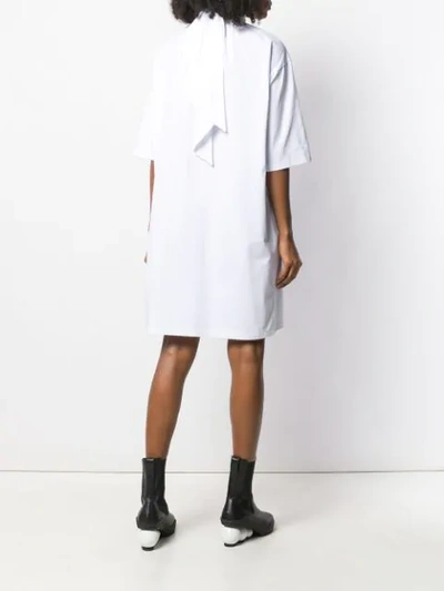 Shop Christopher Kane Rubberist' Tie Jersey Dress In White