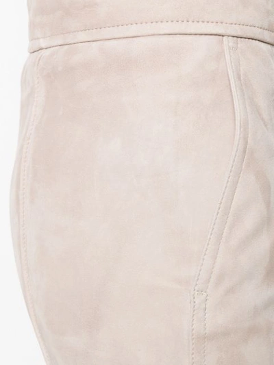 Shop Joseph Front Seamed Cropped Trousers In Neutrals