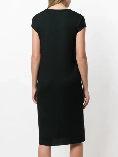 Shop 6397 Ribbed Detail T-shirt Dress In Black