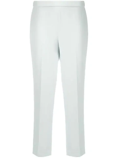 Shop Theory Slim-fit Cropped Trousers In Blue