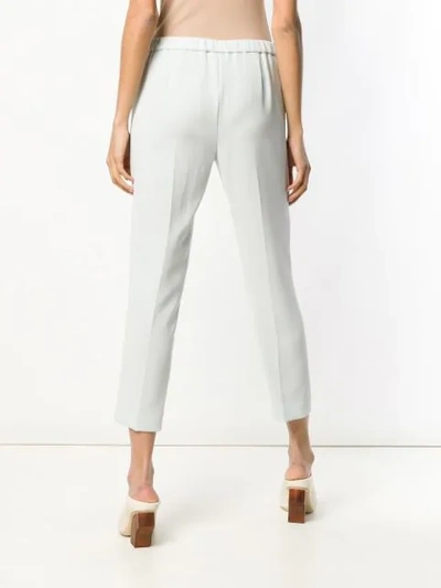 Shop Theory Slim-fit Cropped Trousers In Blue