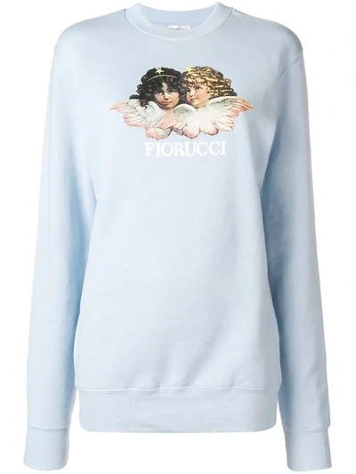 Shop Fiorucci Vintage Angels Sweatshirt In Blue