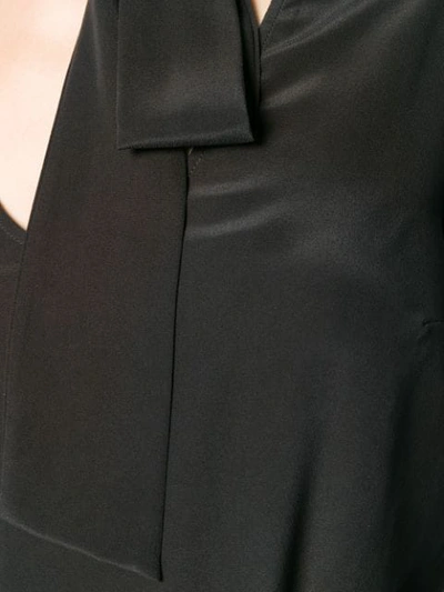 Shop Michael Michael Kors Tie Neck Blouse In Black