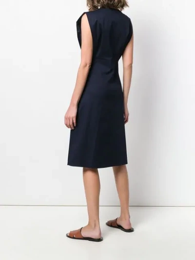 Shop Theory V-neck Dress In Blue