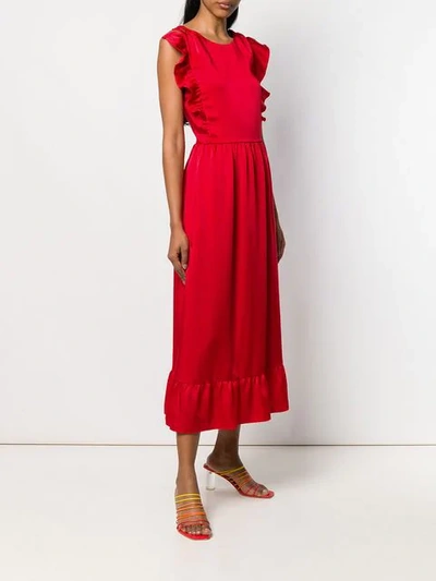 Shop Red Valentino Cross Strap Back Dress In Red