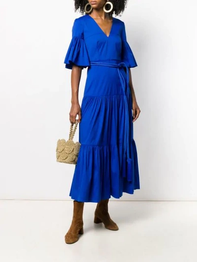 Shop Borgo De Nor Teodora Long Dress In Blue