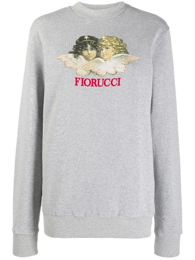 Shop Fiorucci Vintage Angels Sweatshirt In Grey