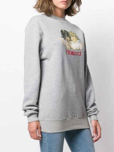 Shop Fiorucci Vintage Angels Sweatshirt In Grey