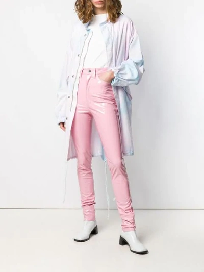 Shop Maison Margiela Hose Mit Hohem Bund In Pink