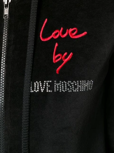 Shop Love Moschino Love By Hoodie - Black