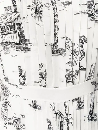 Shop N°21 Graphic Print Midi Dress In White