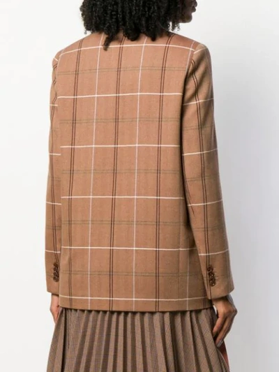 Shop Acne Studios Double-breasted Masculine Blazer In Brown