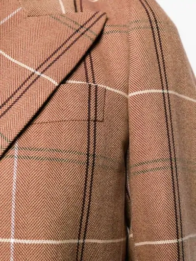 Shop Acne Studios Double-breasted Masculine Blazer In Brown