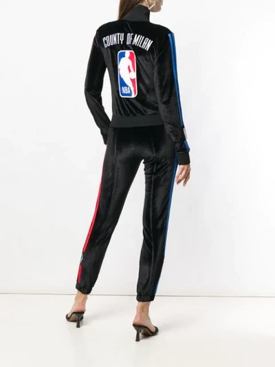 Shop Marcelo Burlon County Of Milan X Nba Zipped Jacket In Black