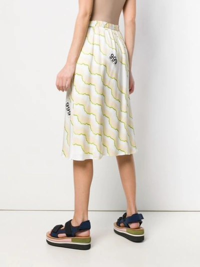 Shop Aalto Prc Printed Midi Skirt In Neutrals