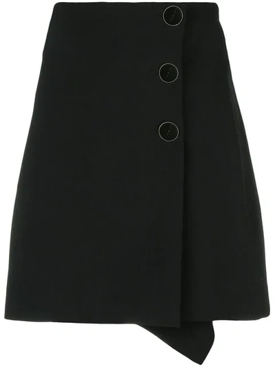 Shop Victoria Victoria Beckham Asymmetric Skirt In Black
