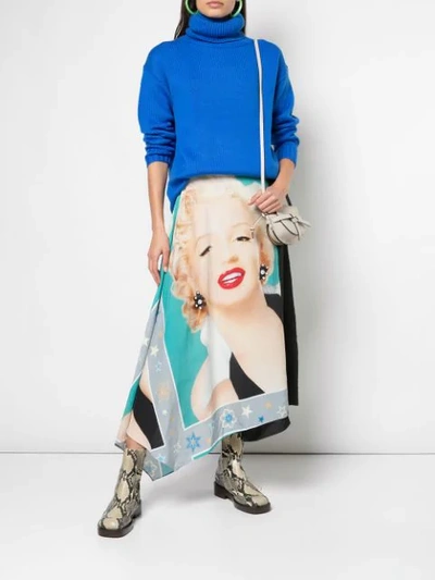 Shop Loewe Marilyn Monroe Print Skirt In Multicolour