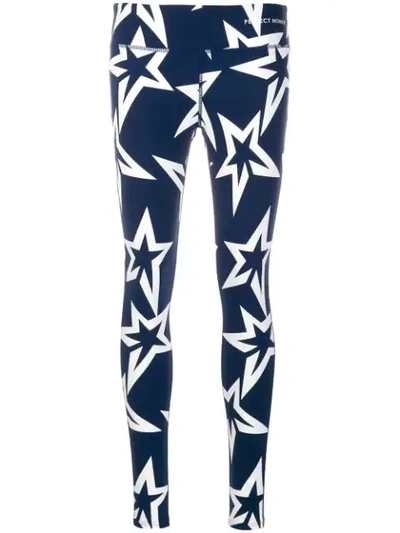 Shop Perfect Moment Starlight Low Rise Leggings In Blue