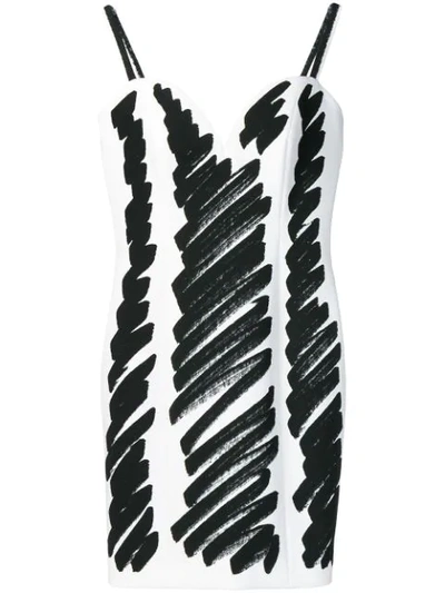 Shop Moschino Sketch Print Cami Dress In Black