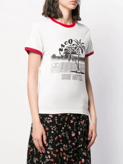 Shop Mcq By Alexander Mcqueen Surf Motel Print T-shirt In White
