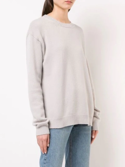 Shop Alexandra Golovanoff Long-sleeve Fitted Sweater In Stone