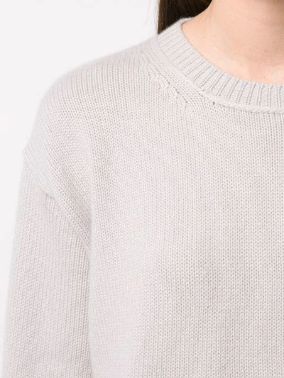 ALEXANDRA GOLOVANOFF LONG-SLEEVE FITTED SWEATER - 中性色