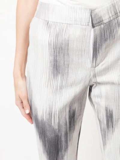 Shop Josie Natori Texture Cotton Slim Pant In White