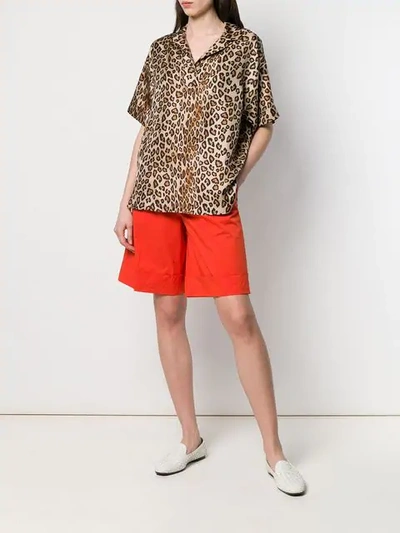 Shop Alberto Biani Leopard Print Top - Neutrals