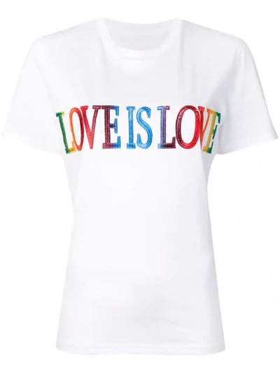 ALBERTA FERRETTI LOVE IS LOVE T-SHIRT - 白色