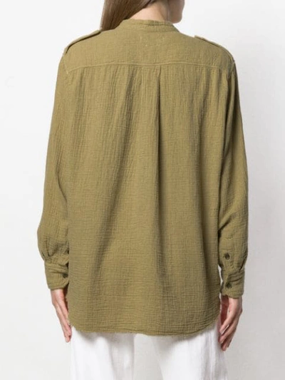 Shop Isabel Marant Étoile Flap Pocket Shirt In Green