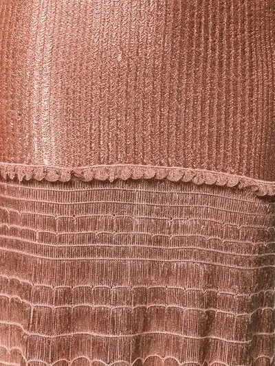 Shop Alexander Mcqueen Laddered Knit Midi Dress In Pink