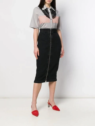 Shop N°21 Denim Pencil Skirt In Black