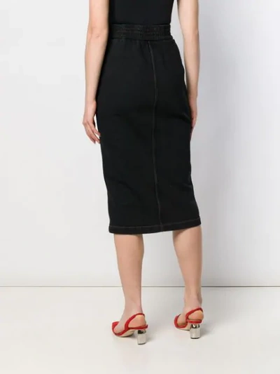 Shop N°21 Denim Pencil Skirt In Black