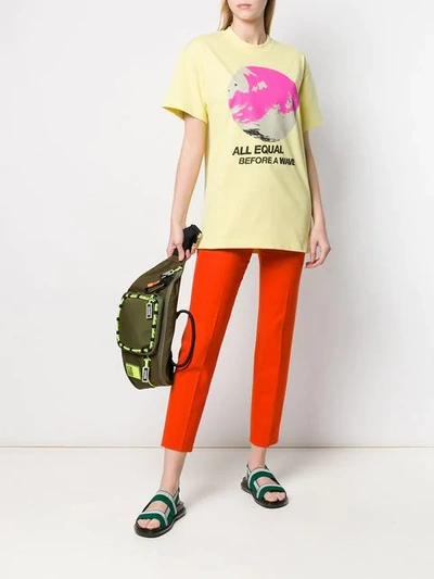 Shop Ambush All Equal Print T-shirt In Yellow