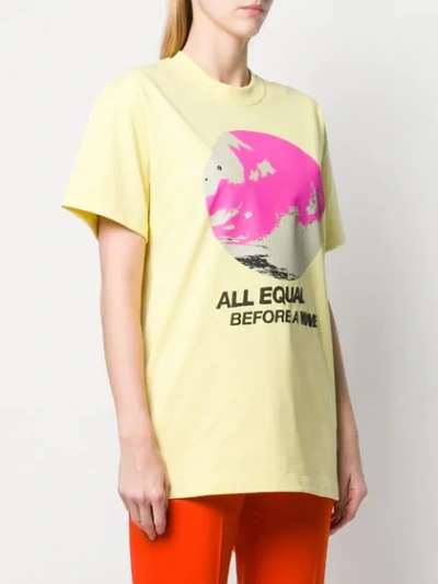 AMBUSH ALL EQUAL印花T恤 - 黄色