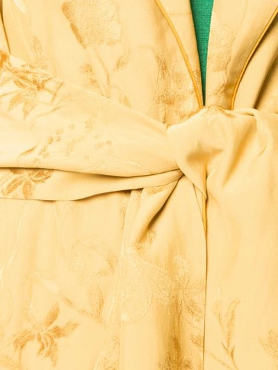 Shop Johanna Ortiz Unusual Romance Jacquard Jacket In Yellow
